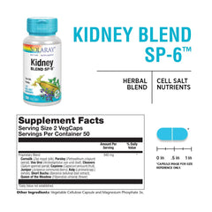 SOLARAY Kidney Blend SP-6: uva ursi e ingredientes botánicos para bienestar natural