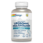 SOLARAY liposomal multivitamin bottle showing enhanced absorption and daily energy support.