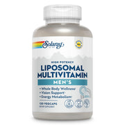 SOLARAY liposomal multivitamin bottle showing enhanced absorption and daily energy support.
