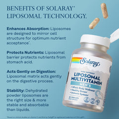 Illustrative graphic of enhanced absorption concept for SOLARAY Liposomal Multivitamin.