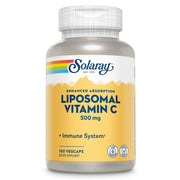 SOLARAY Liposomal Vitamin C 500mg bottle highlighting convenient daily capsules for immune support
