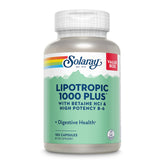 SOLARAY Lipotropic 1000 bottle with capsules showing convenient daily supplement