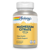 Solaray Magnesium Citrate 400 mg bottle supports daily calm and energy.
