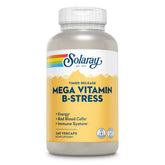 SOLARAY Mega Vitamin B-Stress bottle close-up for energy support