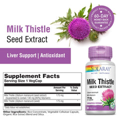 SOLARAY Milk Thistle pour shot for convenient daily use.