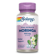 SOLARAY Moringa Capsules bottle on shelf for daily vegan wellness.