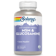 SOLARAY MSM and Glucosamine bottle—joint care support for active lifestyles.