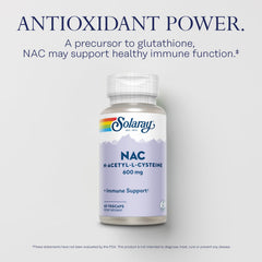 Pouring Solaray NAC capsules from bottle for daily immune support