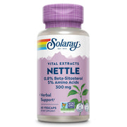SOLARAY nettle root extract bottle for easy daily supplementation.