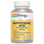 SOLARAY Pantothenic Acid 500mg bottle for everyday wellness