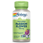 SOLARAY Passion Flower bottle with vegan capsules for calming daily use