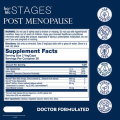 Close-up of SOLARAY Postmenopause Life Stages capsules for everyday use