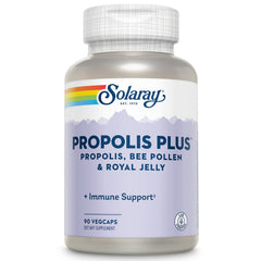 SOLARAY Propolis Plus bottle cap close-up for easy daily immune support.