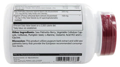 Solaray Pygeum & Saw Palmetto closeup shows capsule texture for easy use.