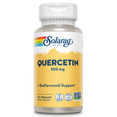 SOLARAY Quercetin 500mg bottle label close-up for daily wellness support.