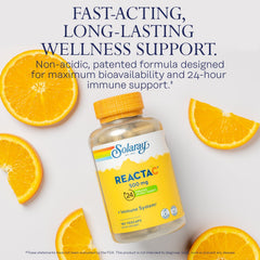 Close-up of SOLARAY Reacta-C bottle cap for convenient daily supplementation.