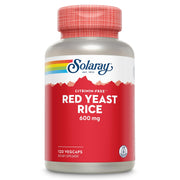 SOLARAY Red Yeast Rice 600mg bottle with clear potency label.