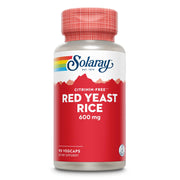 SOLARAY Red Yeast Rice bottle—easy daily capsule for convenient use.