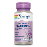 SOLARAY Saffron Extract bottle front view highlighting mood support.
