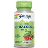 SOLARAY schizandra berry 580 mg capsules for daily wellness support.