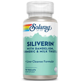 Solaray Siliverin bottle front with 90 veggie capsules