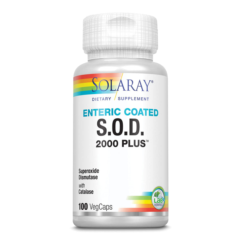 SOLARAY S.O.D. 2000 Plus bottle for daily antioxidant support.