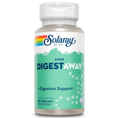 SOLARAY Super Digestaway bottle shown for easy daily digestive support.