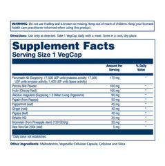 Solaray Super Digestaway Plus Probiotics capsules close-up showing enzyme and probiotic blend
