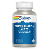 SOLARAY Super Omega 3-7-9 bottle front highlights balanced omega blend for daily wellness