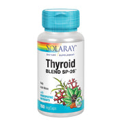 SOLARAY Thyroid Blend SP-26 bottle label highlights herbal support for thyroid health