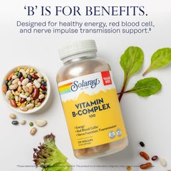 Solaray Vitamin B Complex label closeup with Biotin and B vitamin details