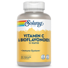 SOLARAY Vitamin C 500mg bottle with citrus bioflavonoids for daily immune support