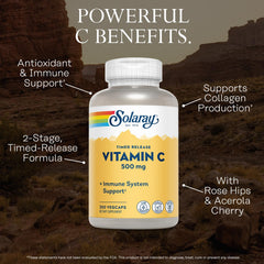 SOLARAY Acerola cherry sources vitamin C for daily immune-friendly nutrition