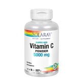 SOLARAY Vitamin C Crystalline 5000mg bottle for easy dosing and gentle digestion