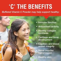 SOLARAY Vitamin C Crystalline powder on a scoop ready to mix