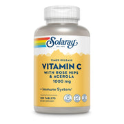 SOLARAY Vitamin C with rose hips and acerola bottle for daily immune support