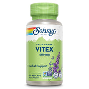SOLARAY Vitex Berry 400mg bottle front showing packaging and label for hormone balance