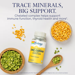 SOLARAY zinc copper amino acid chelate with kelp iodine label notes natural iodine source