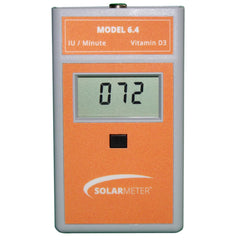 Solarmeter Model 6.4 UV meter displays UVB readings clearly for vitamin D monitoring.
