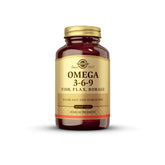 Solgar 1300 mg Omega 3-6-9-60 softgels bottle supports daily joint and skin wellness