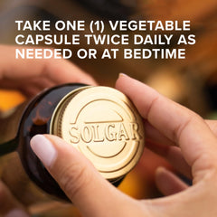 Solgar 5-HTP label detail showing non-GMO vegan kosher status