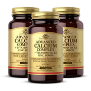 Solgar Advanced Calcium Complex bottle front shows the label for bone support