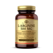 Solgar L-Arginine 500 mg bottle for easy daily use