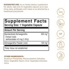Solgar Ashwagandha capsules close-up for daily wellness support.