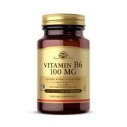 Solgar Vitamin B6 100 mg vegetable capsules bottle for daily wellness