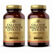Solgar Calcium Magnesium Citrate bottle front showing vegan non-GMO formula for bone support.
