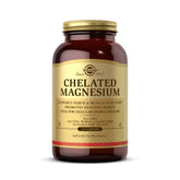 Solgar Chelated Magnesium tablets bottle for daily mineral support and bone health.