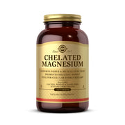 Solgar Chelated Magnesium tablets bottle for daily mineral support and bone health.