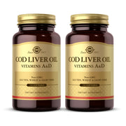Solgar Cod Liver Oil bottle with 250 softgels for daily immune and bone health.