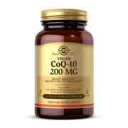 Solgar CoQ-10 200 mg vegetarian capsules bottle for daily heart support.